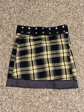 NWT Zand Amsterdam reversible wrap skirt one size os S M L knee length snap